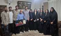 دیدار مدیر فرهنگی و دانشجویان بسیجی با خانواده شهید مدافع حرم حامد کوچک‌زاده